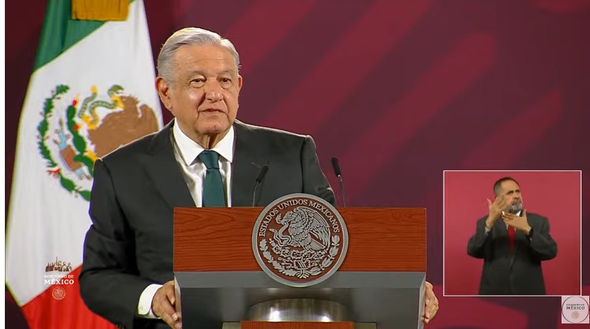 AMLO en su conferencia matutina (cortesía)