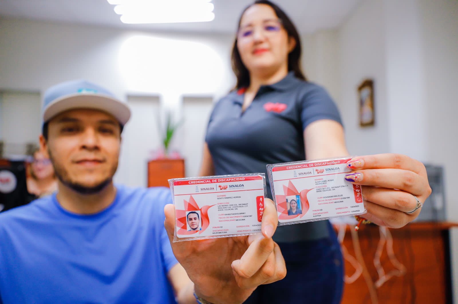 Credenciales del DIF personas con discapacidad. Foto: Luz Maldonado