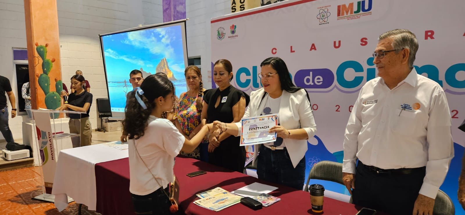 Evento de fin de cursos gratuitos del Club de Ciencias de Navolato. Foto: Cortesía