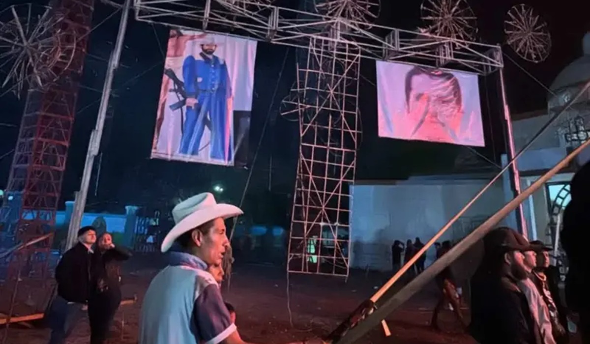 Escandaloso homenaje a 'El Mencho' en Tinaja de Vargas