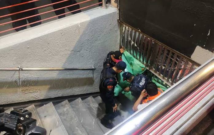Lugar del asesinato en el Metro Bellas Artes. Foto: Cortesía