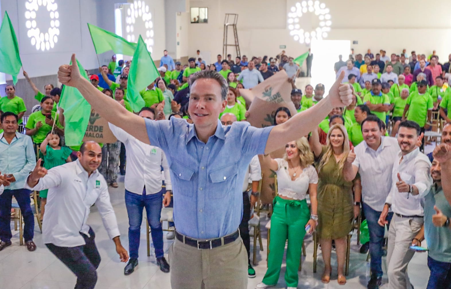 Manuel Velasco se reune con militantes del Verde en Culiacán (Foto, José Betanzos)