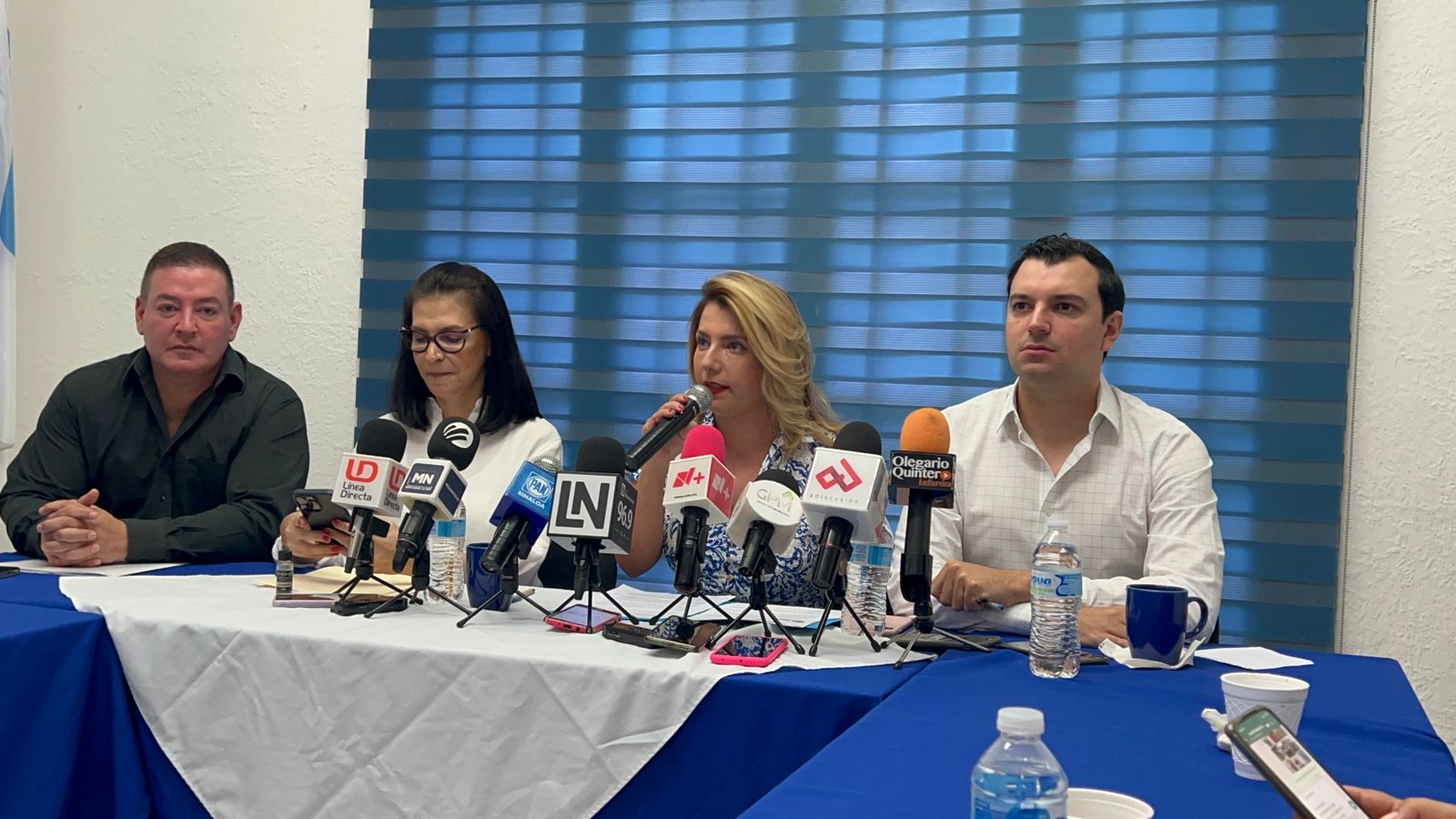 Roxana Rubio, dirigente del PAN Sinaloa en conferencia de prensa