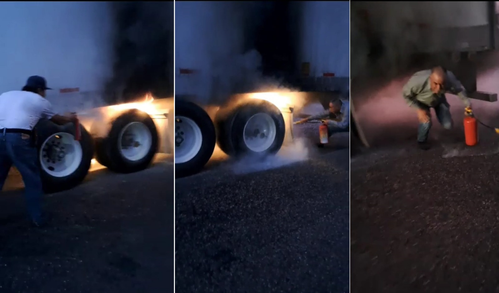 Tráiler sufre desperfecto sobre la Mazatlán-Durango y estuvo a punto de incendiarse