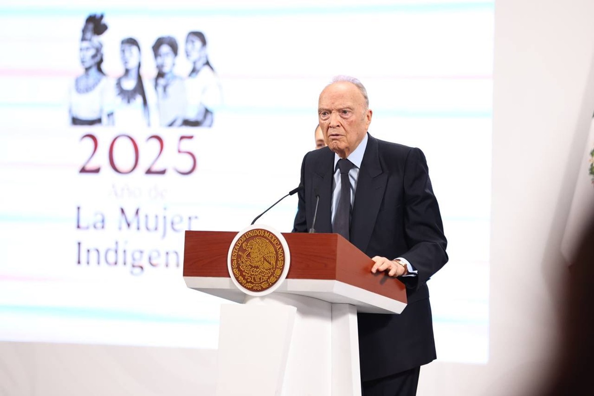 Alejandro Gertz Manero en conferencia 'mañanera'