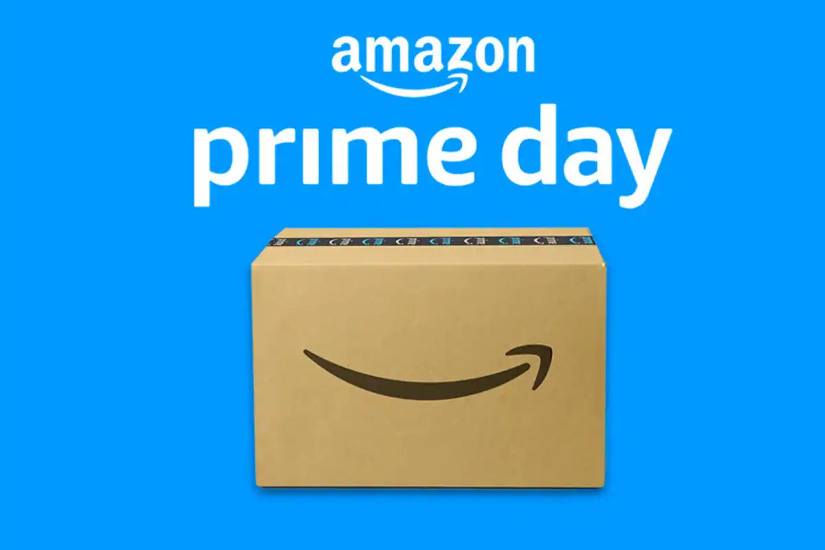 Amazon Prime Day. Cartón de envío de compra