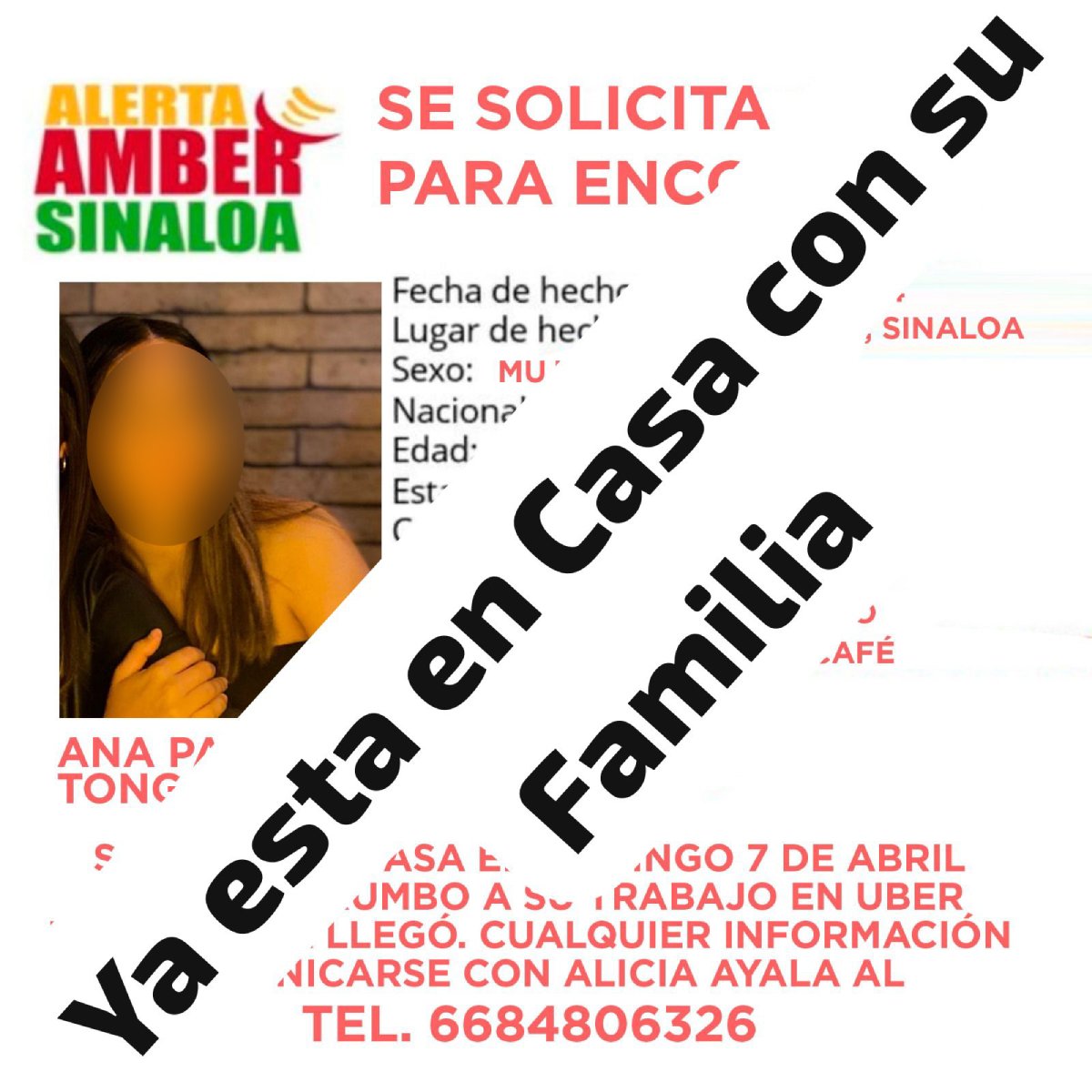ana paulina ya esta en casa