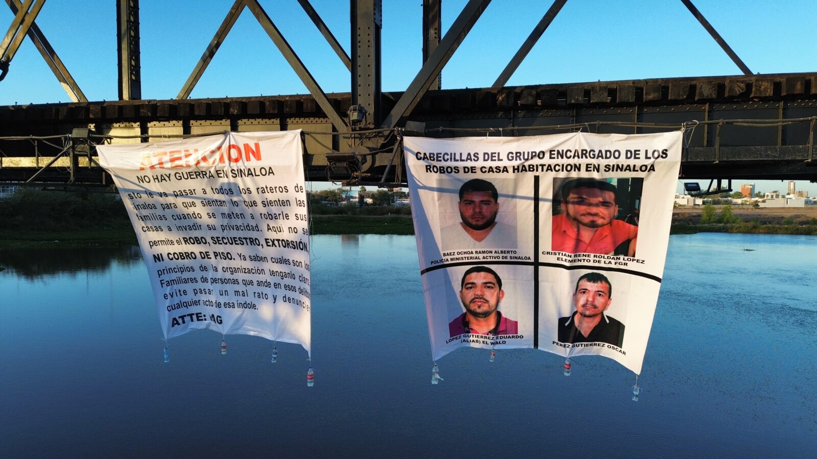 Aparecen narcomantas "no hay guerra en Sinaloa", por todo Culiacán tras levantones de familias