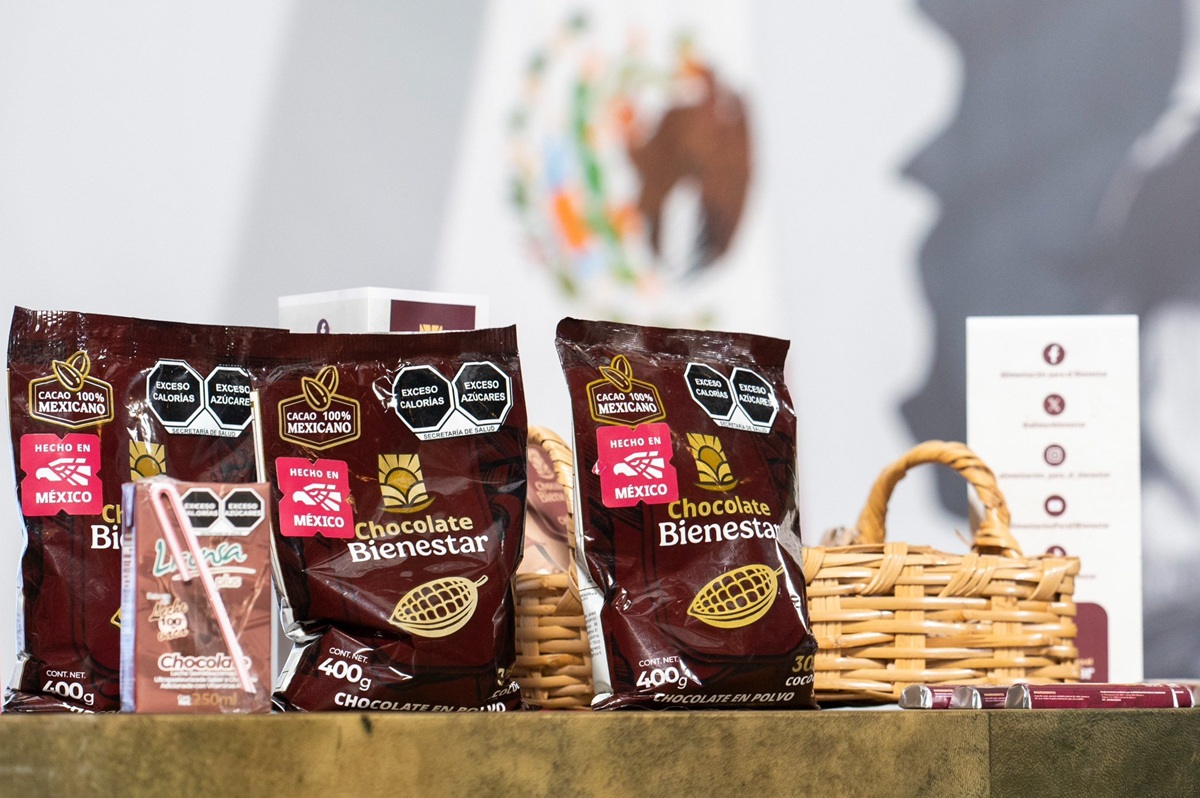 Chocolate del Bienestar en su presentación de polvo