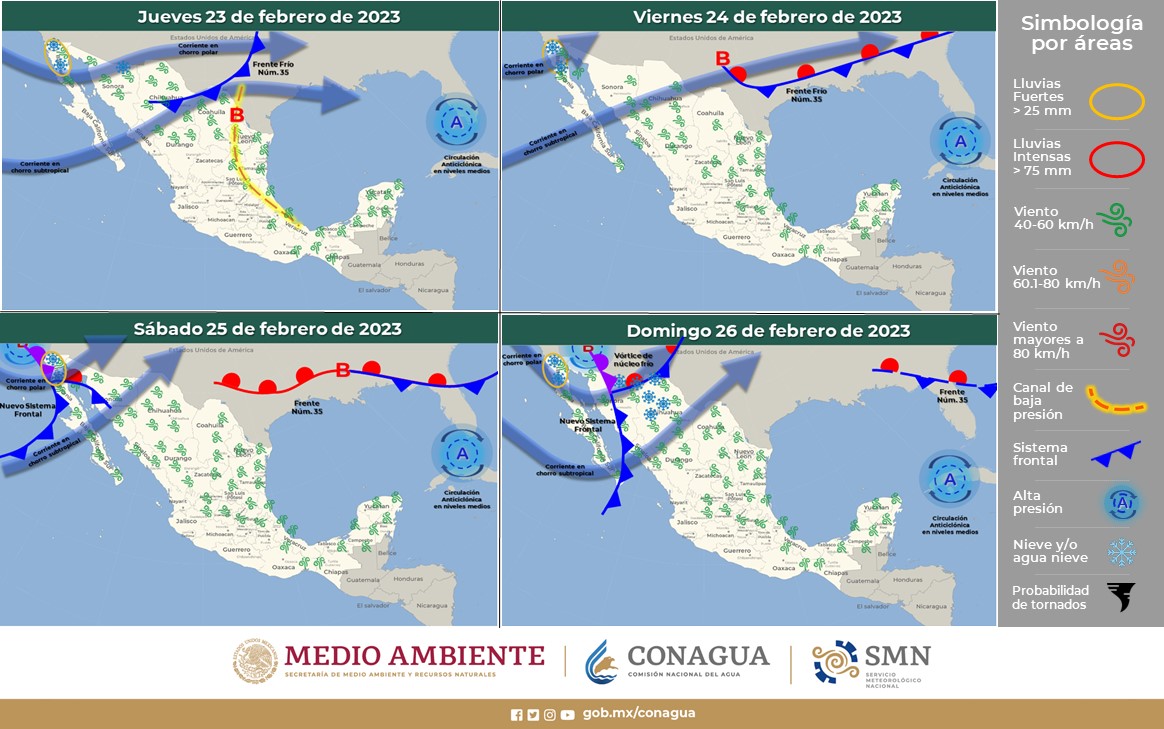 Vientos de 50 a 70 kilómetros por hora se esperan hoy para el noroeste del país