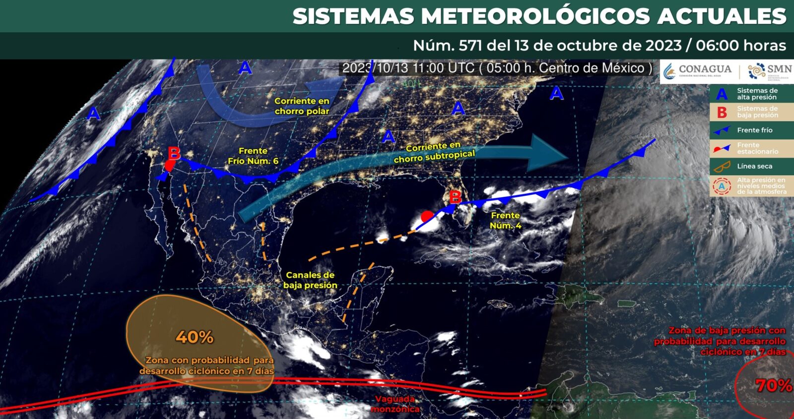 Aumenta a 40% la posible formación de Norma, la próxima tormenta tropical