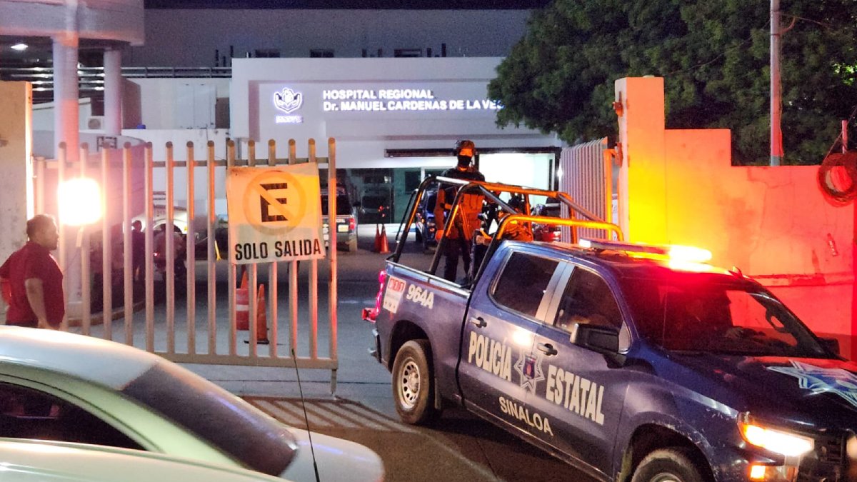 Con una herida de bala en el estómago, ingresó un hombre a un hospital de Culiacán