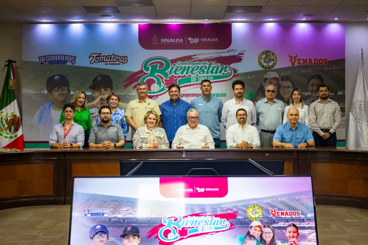 Anuncia Rocha el Cuadrangular del Bienestar de Beisbol DIF Sinaloa, lo recaudado será para Trasplante renal infantil