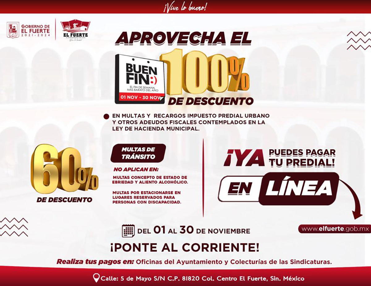 descuentos buen fin ayuntamiento el fuerte