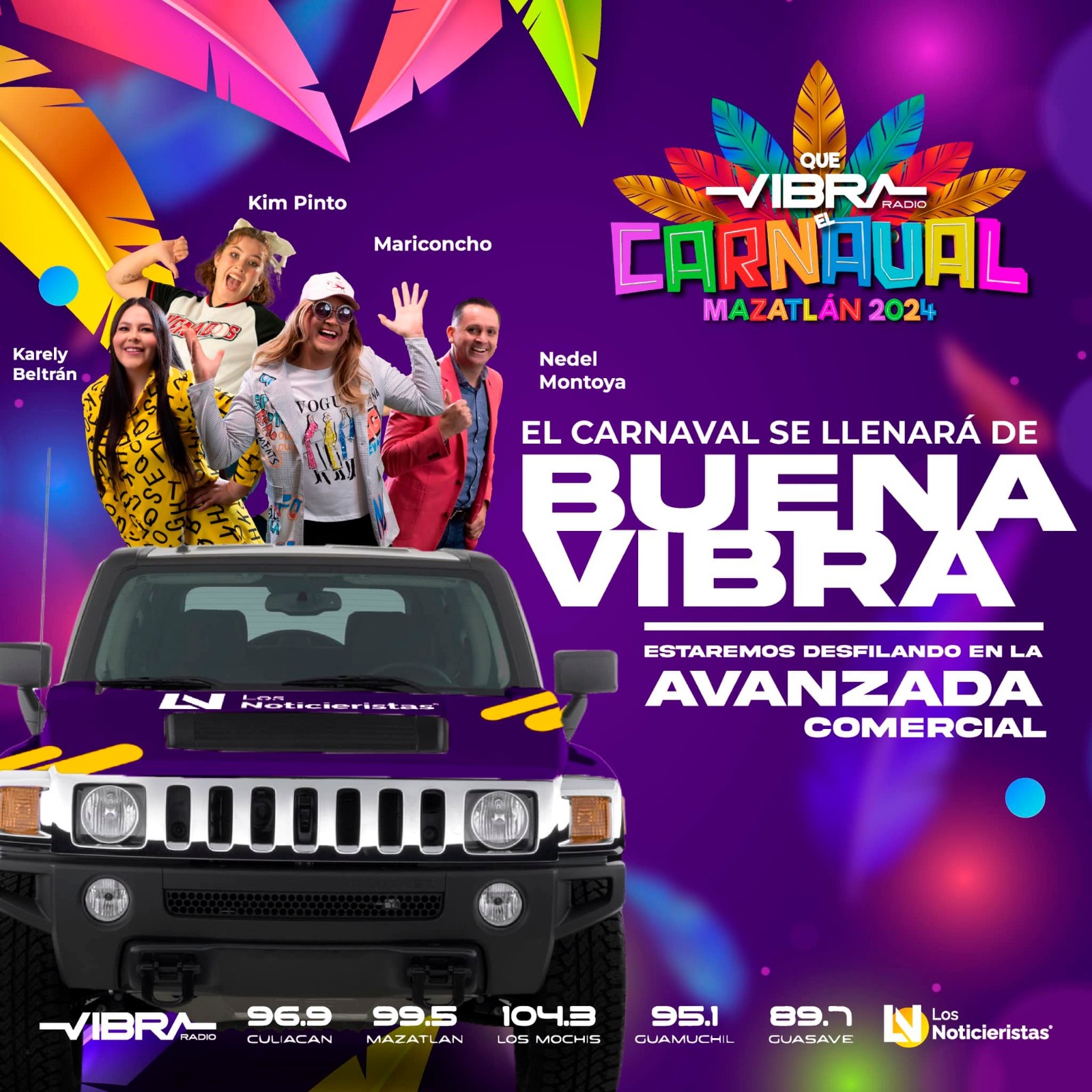 desfile del Carnaval de Mazatlan 2024 buena vibra