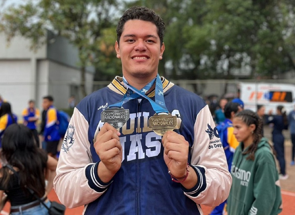 Diego Hernández de la UAS gana oro en lanzamiento de disco en Nacionales ANUIES 2025