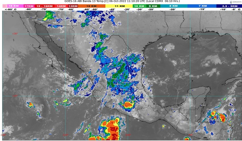 Intervalos de chubascos se esperan este día en Sinaloa con precipitaciones de los 5 a los 25 milímetros