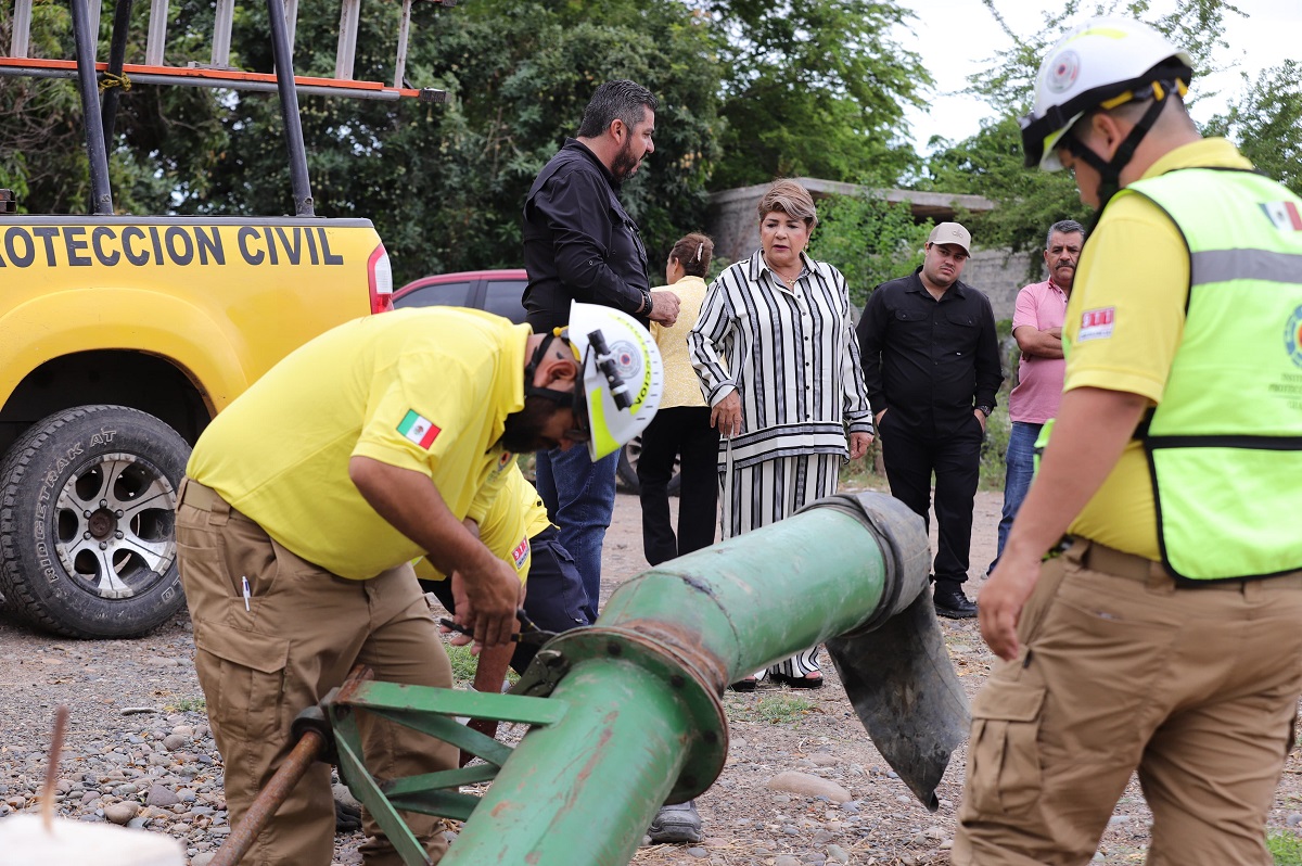 En Guasave, instalan bombas para evitar inundaciones en zonas bajas; alcaldesa supervisa zonas vulnerables tras lluvias