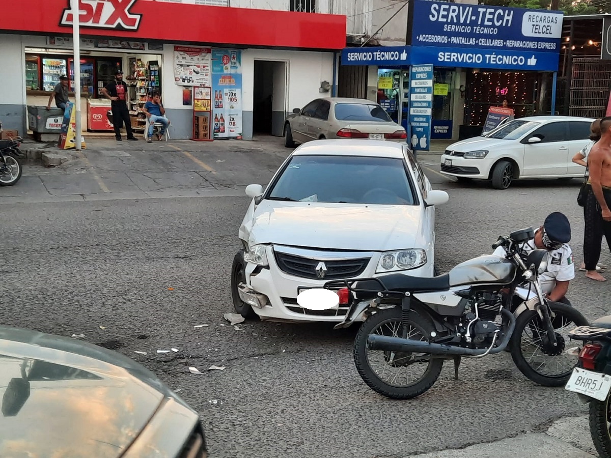 Un motociclista lesionado en choque en Culiacán