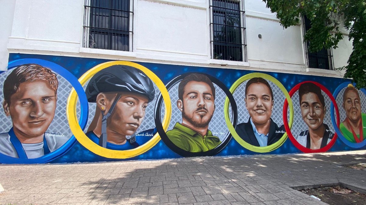 mural olimpico atletas sinaloenses
