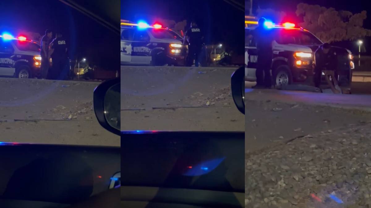 presunta agresión de elementos de Seguridad Pública y Protección Ciudadana en Ahome contra unas personas en un estacionamiento de un de las plazas comerciales al poniente de la ciudad de Los Mochis