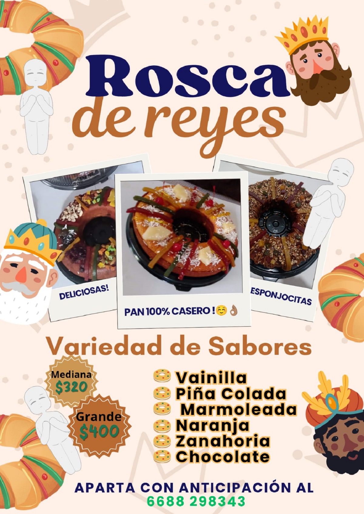Aumentan precios de Roscas de Reyes este 2025