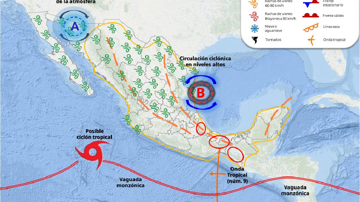¡Sería el lunes! Se mantienen en 80% las posibilidades de que surja la nueva tormenta Gil en el Pacífico ¡Sería el lunes! Se mantienen en 80% las posibilidades de que surja la nueva tormenta Gil en el Pacífico